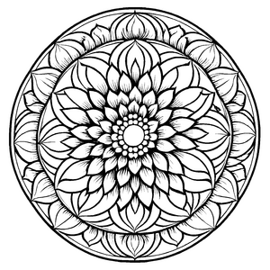Faszinierendes Mandala Mix mit floralen Mustern Ausmalmotiv für kleine Farbkünstler auf bunter Entdeckungstour