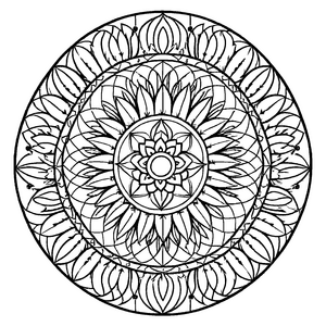 Fantasievolles Mandala Mix mit strahlenden Sonnendesigns Ausmalvorlage für kreative Entdecker auf buntem Abenteuertrip