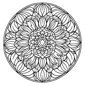 Fantasievolles Mandala Mix mit harmonischen Mustern Ausmalmotiv für kreative Entdecker auf magischen Farbenabenteuern