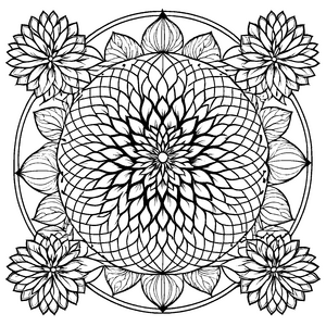 Verzaubertes Mandala Mix mit zarten Mustern Ausmalbild für kleine Visionäre auf farbenfrohen Entdeckungsreisen