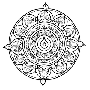 Abwechslungsreiches Mandala Mix mit fesselnden geometrischen Mustern Ausmalbild für fantasievolle Entdecker auf bunten Farbabenteuern