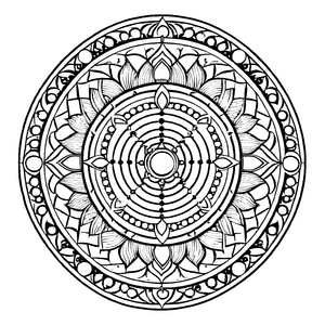 Fantasievolles Mandala Mix mit inspirierenden Mustern Ausmalmotiv für künstlerische Entdecker auf magischen Farbexpeditionen