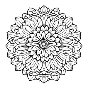 Elegantes Mandala Mix mit floralen Geometrien Malvorlage für künstlerische Entdecker auf bunten Traumreisen
