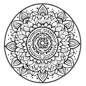 Faszinierendes Mandala Mix mit hypnotischen Musterkombinationen Malvorlage für kreative Farbzauberer auf bunten Entdeckungstouren