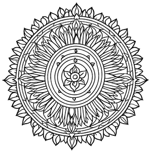 Fesselndes Mandala Mix mit abstrakten Mustern Ausmalbild für kreative Träumer auf fantastischen Farbexpeditionen