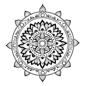Strahlendes Mandala Mix mit sonnigem Muster Ausmalbild für abenteuerlustige Farbkünstler auf spannenden Entdeckungsreisen