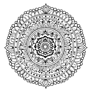 Faszinierendes Mandala Mix mit verspielten Symbolen Ausmalmotivation für neugierige Traumkünstler auf farbenfrohen Entdeckungsreisen