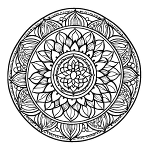 Faszinierendes Mandala Mix mit floralen Mustern Ausmalbild für kreative Farbentdecker auf farbenfrohen Abenteuern