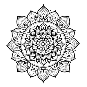 Kreatives Mandala Mix mit hypnotisierenden Formen Ausmalbild für fantasievolle Gestalter auf magischen Farbexpeditionen
