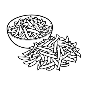 Kreative Schüssel voller knuspriger Pommes Ausmalvorlage für neugierige Geschmacksexperten