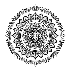Bezauberndes Mandala Mix mit floralen Mustern Ausmalvorlage für träumerische Farbentdecker auf magischen Fantasiereisen