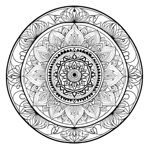 Bezauberndes Mandala Mix mit filigranen Sternenarrangements Ausmalvorlage für kleine Entdecker auf inspirierenden Farbexpeditionen
