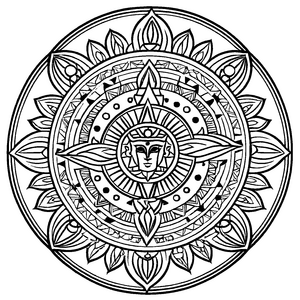 Intrigierendes Mandala Mix mit detailreichen Mustern Ausmalvorlage für fantasievolle Entdecker auf wagemutigen Farbexpeditionen