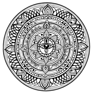 Verwirrendes Mandala Mix mit lebhaften Spiralmustern Ausmalbild für fantasievolle Farbenzauberer auf aufregenden Abenteuerreisen