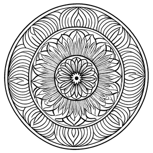 Kreatives Mandala Mix mit filigranen Blumen Mustern Ausmalmotiv für kleine Entdecker auf fantasievollen Farbexpeditionen