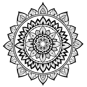 Intrigierendes Mandala Mix mit symmetrischen Designs Ausmalbild für träumerische Farbgestalter auf inspirierender Entdeckungsreise