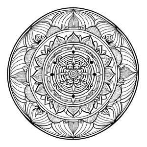 Fesselndes Mandala Mix mit funkelnden Sternmustern Ausmalvorlage für kreative Traumfänger auf bunter Entdeckungsreise