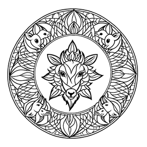 Bezauberndes Mandala Mix mit kunstvollem Reh-Motiv Ausmalspaß für kleine Kreativlinge auf magischer Entdeckungsreise