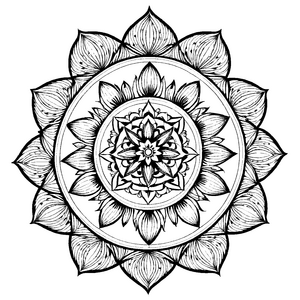 Entzückendes Mandala Mix mit filigranen Mustern Ausmalbild für fantasievolle Künstler auf aufregender Farbensafari