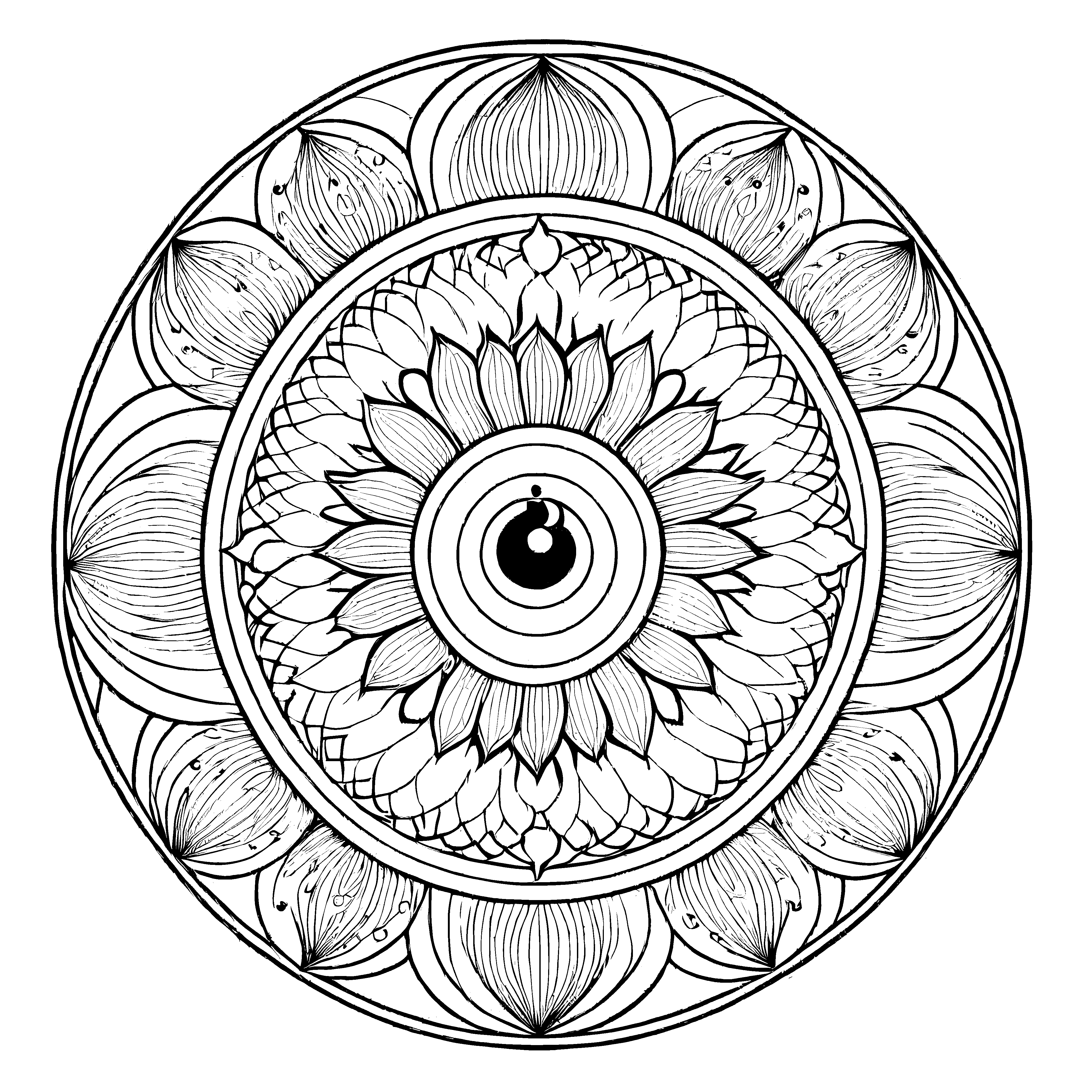 Kreatives Mandala Mix mit zauberhaften Mustern Ausmalmotiv für kleine Farbträumer auf inspirierender Fantasiereise