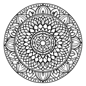 Bezauberndes Mandala Mix mit faszinierenden Formen Ausmalmotiv für neugierige Farbträumer auf einer inspirierenden Entdeckungsreise