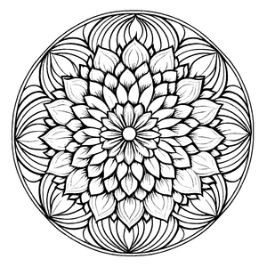 Fesselndes Mandala Mix mit eleganten Symmetrien Ausmalbild für kreative Entdecker auf einer fantastischen Farbexpedition