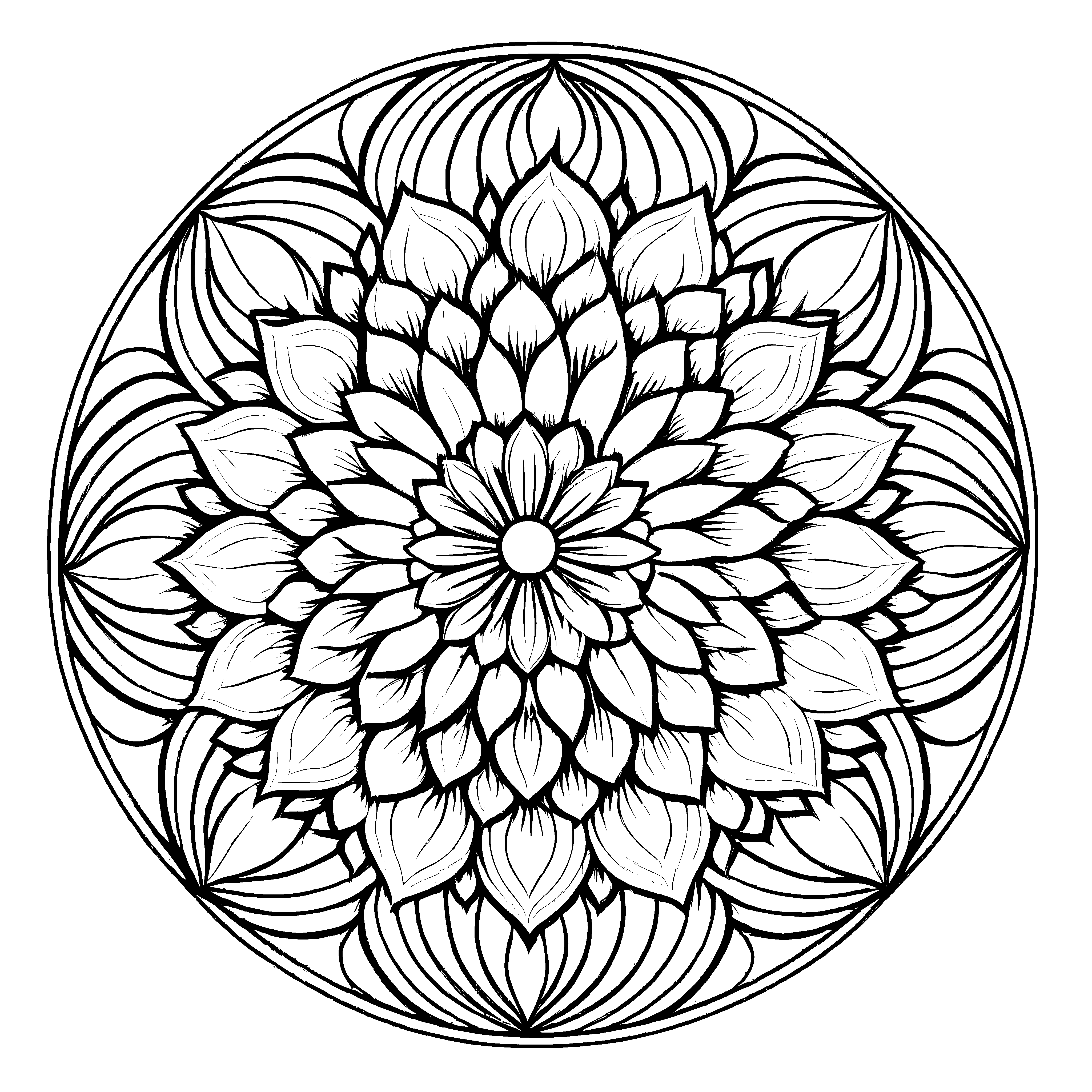 Fesselndes Mandala Mix mit eleganten Symmetrien Ausmalbild für kreative Entdecker auf einer fantastischen Farbexpedition