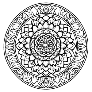 Verzauberndes Mandala Mix mit harmonischen geometrischen Mustern Ausmalvorlage für kreative Träumer auf einer bunten Entfaltungstour