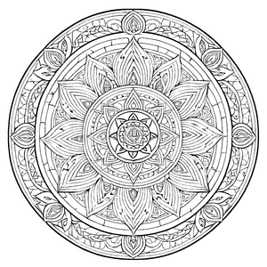 Kreatives Mandala Mix mit hypnotisierenden Formen Bastelvorlage für künstlerische Entdecker auf ihrer spannenden Reise