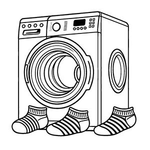 Bezaubernde Socken im gestreiften Design Malvorlage für fantasievolle Entdecker