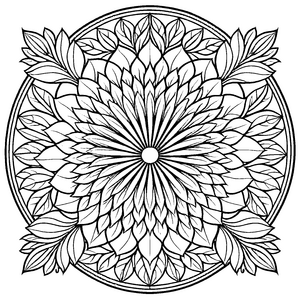 Eindrucksvolles Mandala Mix mit zauberhaften Spiralen Ausmalbild für neugierige Farbenthusiasten auf magischen Abenteuerreisen