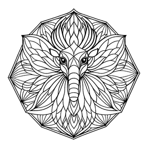 Faszinierendes Mandala Mix mit kunstvollen Mustern Ausmalvorlage für kleine Entdecker auf fantasievollen Farbexpeditionen