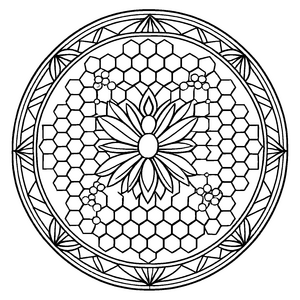 Faszinierendes Mandala Mix mit hypnotisierenden Details Ausmalvorlage für kleine Farbzauberer auf magischen Entdeckungsreisen