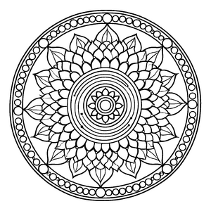 Bezauberndes Mandala Mix mit vielschichtigen Mustern Malvorlage für kleine Entdecker auf bunten Abenteuerreisen