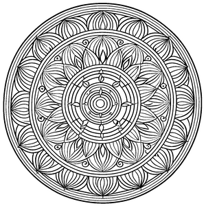 Bezauberndes Mandala Mix mit exquisiten Schwirrlinien Malvorlage für phantasievolle Farbkünstler auf inspirierenden Abenteuerreisen