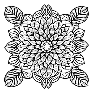 Intrigierendes Mandala mit zauberhaften Mustern Ausmalbild für lebhafte Farbenseher und träumerische Künstler