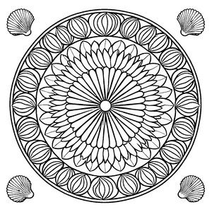 Fesselndes Mandala mit schneckenförmigen Details Ausmalbild für neugierige Kunstliebhaber und kreative Farbphantasten