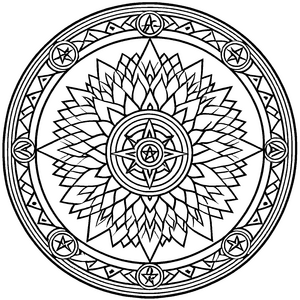 Faszinierendes Mandala mit harmonischen Kreisen und filigranen Details Ausmalmotiv für neugierige kleine Künstler und entspannte Farbzauberer