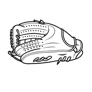 Faszinierender Baseball-Handschuh mit vielen Details Malvorlage für leidenschaftliche Sportler