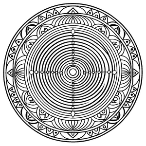 Fesselndes Mandala mit spiralförmigen Mustern und feinen Details Ausmalmotiv für träumerische Farbenpioniere und neugierige Künstler