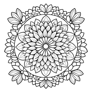 Faszinierendes Mandala mit symmetrischen Mustern Ausmalbild für kreative Farbzauberer und neugierige Träumer