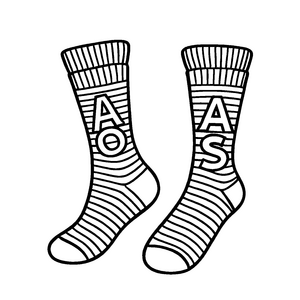 Bezaubernde Socken mit bunten Buchstaben Malvorlage für kleine Wortkünstler