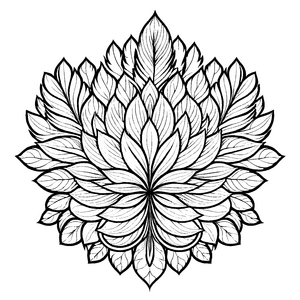 Bezauberndes Mandala mit geometrischen Formen Malvorlage für kleine Künstler und kreative Traumerlebnisse