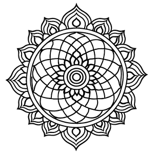 Funkelndes Mandala mit harmonischen Kreisen und prächtigen Formen Ausmalvorlage für fantasievolle Farbabenteurer und kreative Traumgestalter
