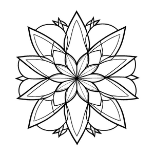 Faszinierender Weihnachtsstern mit komplexem geometrischen Design Malvorlage für künstlerische Weihnachtsentdecker