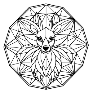 Elegantes Mandala mit majestätischem Rehkopf Ausmalmotivation für kreative Naturentdecker und fantasievolle Maler