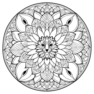 Vielseitiges Mandala mit kreativem Hundemotiv Ausmalvorlage für fröhliche Farbexploratoren und kunterbunte Künstler
