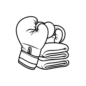 Stylischer Boxhandschuh mit weiteren coolen Varianten Ausmalbild für kühne Kämpferherzen
