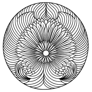 Verspieltes Mandala mit floralen Mustern und zierenden Elementen Malvorlage für neugierige Kreativköpfe und fantasievolle Malfreunde