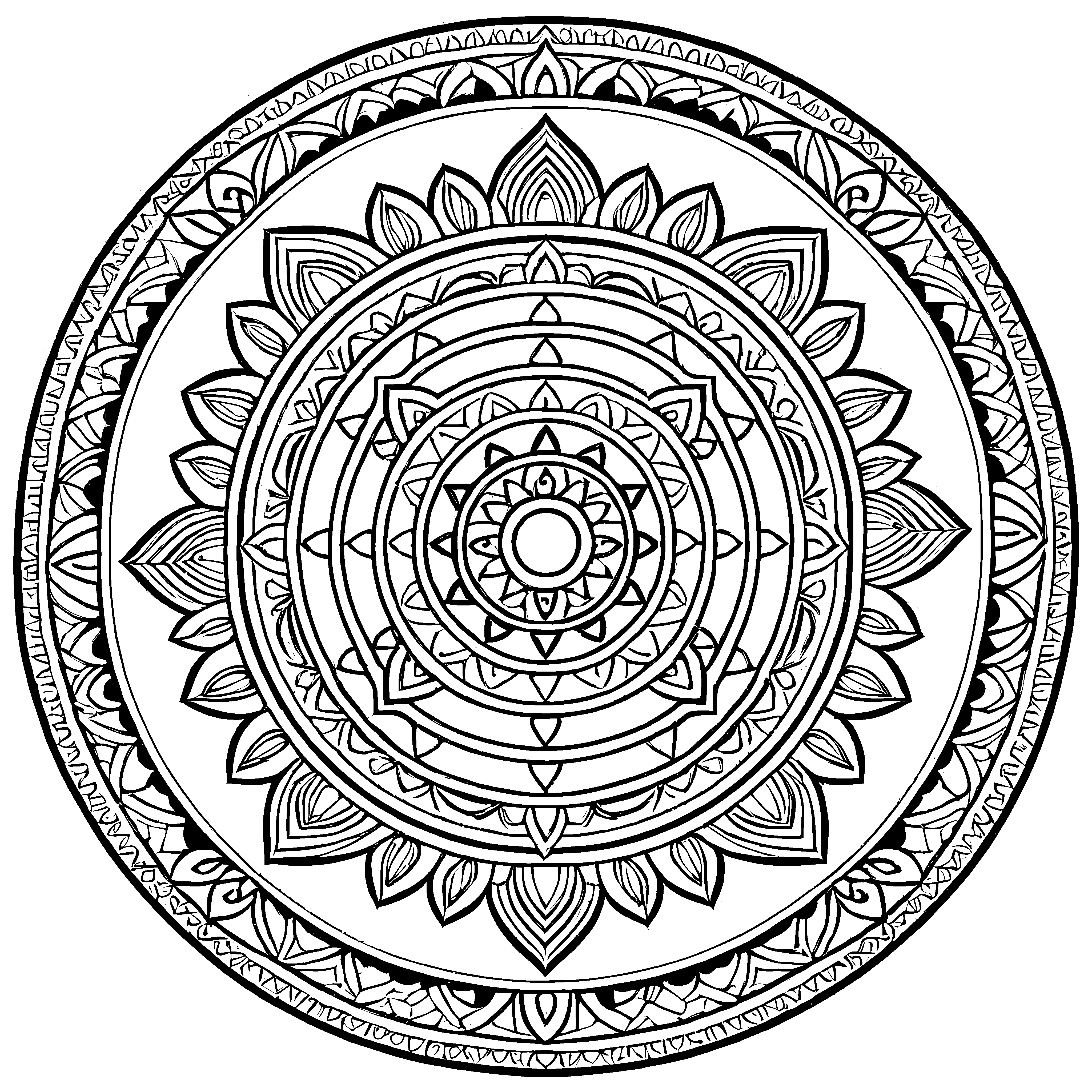 Verführerisches Mandala mit wunderschönem Blumenmuster Ausmalmotiv für künstlerische Köpfe und träumende Entdecker